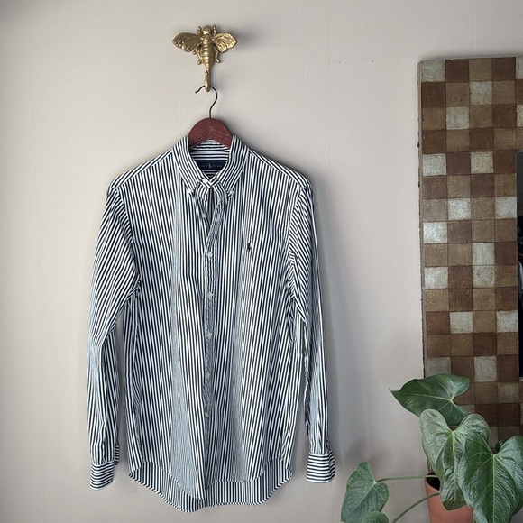 Ralph Lauren Stripped Button Down Medium - Picture 3 of 3